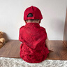 G.DUCKKIDS小黃鴨周歲禮服男寶寶抓周衣服女漢服百日宴百天滿月嬰兒套裝夏季 紅色+香囊 90 建議1~2歲【 80-90cm】cm 曬單實拍圖