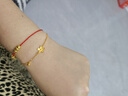 周六福足金花期如夢(mèng)黃金手鏈女生日禮物計價(jià)A0710701 約2.23g 16+3cm  曬單實(shí)拍圖