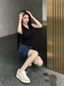 GEOX杰歐適女鞋2025春季新款真皮時尚百搭撞色休閑鞋女白鞋板鞋單鞋潮 杏色 38 曬單實拍圖
