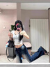 萬欣兒美式懷舊微喇牛仔褲女2025春夏新款辣妹低腰顯瘦百搭彈力喇叭褲子 深藍(lán)色(長褲) M 建議95-105斤 曬單實(shí)拍圖