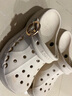 卡駱馳crocs貝雅云彩女士洞洞鞋戶外休閑鞋|208186 冬日白-11S(含智必星) 36 (230mm) 37 曬單實拍圖
