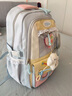 鑫沐（XINMU）小清新書(shū)包女初中生高顏值透明痛包高中生大容量雙肩包小學(xué)生背包 黃色【隨機卡片×1+骨頭掛件】 曬單實(shí)拍圖