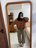 波爾諦奇（BOERDIQI）拼色百搭德訓(xùn)鞋女新款軟底戶外運(yùn)動輕便舒適休閑鞋 駝色 38 曬單實(shí)拍圖