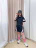 云初墨女童速干衣套裝兒童夏季跑步短袖運(yùn)動(dòng)服薄款大童春秋冰絲短袖 黑色【套裝】 160 cm 曬單實(shí)拍圖