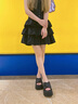 妙麗（Millies）品牌松糕厚底拖鞋女外穿編織輕便增高鞋2025夏季新款百搭沙灘拖鞋 黑色 34 (220mm)  標準碼 曬單實拍圖