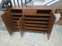 悠源諾品實(shí)木鞋柜家用門(mén)口入戶(hù)柜換鞋凳一體靠墻可定制入戶(hù)鞋柜大容量鞋架 【深胡桃】120*35*101 曬單實(shí)拍圖