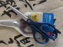 得力（deli）剪刀辦公手工剪子家用 辦公用品安全人機(jī)造型學(xué)生圓頭剪紙刀美工刀180mm 6091藍(lán)色 曬單實(shí)拍圖