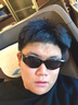 目木間gm墨鏡男士痞帥個性小框貓眼美式復古 黑框黑片【高清升級TR90】 曬單實拍圖