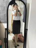 允橘職業(yè)半身裙包臀裙黑色西裝裙空乘面試制服工裝正裝一步裙工作服 職業(yè)半身裙 S 建議80-95斤 曬單實拍圖