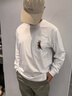 杰克·瓊斯（JACK&JONES）25年男裝秋季BSQ聯(lián)名長(zhǎng)袖T恤男個(gè)性寬松休閑重磅純棉圓領(lǐng)打底衫 A06雪白色 常規(guī) M （175） 曬單實(shí)拍圖
