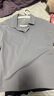 京東京造【奢材桑蠶絲】polo衫男短袖男士t恤高端禮物 淺灰 L 曬單實(shí)拍圖