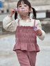 G.DUCKKIDS小黃鴨童裝女童秋季套裝小香風(fēng)兒童衣服假兩件吊帶女孩春秋休閑褲 粉色 120 建議5~6歲【110-120cm】cm 曬單實(shí)拍圖