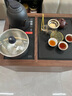 靈鷗 實(shí)木茶水柜黑胡桃木燒水壺一體可移動(dòng)茶桌邊柜儲物柜泡茶臺邊幾 烏金石茶盤(pán)+吉谷套裝TC008B  曬單實(shí)拍圖