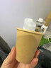 齊心（COMIX）100只竹纖維一次性紙杯 230ml 杯子 加厚食品級商務(wù)家用水杯 L309 曬單實(shí)拍圖