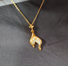 周大生復(fù)購(gòu)補(bǔ)貼黃金吊墜女足美人魚(yú)魚(yú)尾硬金掛墜送女友生日禮物 1.3g 曬單實(shí)拍圖