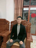 莫代爾純色立領(lǐng)開(kāi)衫毛衣男士秋季季新款拉鏈針織衫外套男休閑外穿上衣潮 黑色 3XL 曬單實(shí)拍圖