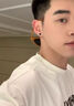 蔓笙黑色純銀999耳釘男款男士高級(jí)感痞帥風(fēng)輕奢氣質(zhì)養(yǎng)耳洞睡覺(jué)免摘 999足銀六字真言耳釘【單只】 曬單實(shí)拍圖