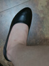 梵蒙新款女中跟單鞋黑色圓頭粗跟高跟鞋皮鞋正裝工作女鞋NPX018TX6633 黑色 NPX018TX6633 34 * 曬單實(shí)拍圖