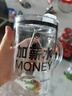維艾（Newair）水杯玻璃杯高顏值女生大容量刻度帶蓋杯子辦公室吸管帶把手高硼硅 曬單實拍圖