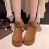 5+棕色厚底短靴女2025秋冬季新款復古加絨馬丁靴增高單靴勃肯女靴子 駝色 37 曬單實(shí)拍圖