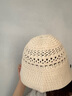 UR夏季新款女士肌理鉤花針織漁夫帽UAYA50166 米白 均碼 曬單實(shí)拍圖