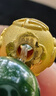 中國(guó)黃金（CHINA GOLD）足金六字真言轉(zhuǎn)運(yùn)珠3D硬金福字手鏈男女DIY串珠金錢(qián)珠送生日禮物 【今次日達(dá)】12mm福字珠 約1g 曬單實(shí)拍圖