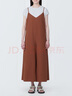 無(wú)印良品（MUJI） 女式 易干彈力泡泡紗 背帶褲 女裝夏季連體褲吊帶BC2JRA4S 磚紅色 M （160/84A） 曬單實(shí)拍圖