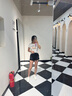 森馬短袖T恤女短款顯瘦小心機(jī)修身2025新款夏季個(gè)性貓咪上衣趣味 本白10102 M 曬單實(shí)拍圖