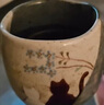 karphome日本進口馬克杯九谷燒手作金花詰咖啡杯茶杯結(jié)婚生日禮物陶瓷杯子 情侶貓馬克杯（1只裝） 曬單實拍圖