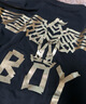 BOY LONDON【范丞丞同款】夏短袖情侶款燙金黑色休閑潮牌T恤N01910 黑色 現(xiàn)貨 XL 此款偏大，建議拍小一碼 曬單實(shí)拍圖