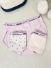貓人內(nèi)褲女純棉青少年少女士內(nèi)褲10A抗菌透氣發(fā)育期女學(xué)生三角短褲頭 粉愛心+白愛心+字母+黑愛心- 4條 M 【建議體重80-100斤】 曬單實拍圖