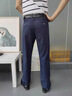 AEMAPE/美國蘋(píng)果 夏天薄款牛仔褲男士寬松直筒休閑高端中年秋季冰絲男褲 5100B深藍色薄款 32 【腰圍2尺5.適合140斤左右】 曬單實(shí)拍圖