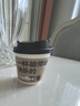四萬公里 一次性咖啡杯紙杯帶蓋水杯家用商用打包杯熱飲紙杯加厚雙層奶茶杯快樂280ml+蝴蝶黑蓋50套 曬單實拍圖