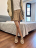 妙麗（Millies）品牌輕奢松糕厚底樂福鞋復(fù)古真皮女鞋2025夏季新款百搭休閑單鞋 米色 36 (230mm)  標(biāo)準(zhǔn)碼 曬單實拍圖