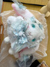 VTR 2025新款超可愛(ài)兔子毛絨玩偶斜挎包包高顏值生日禮物背包 藍色 曬單實(shí)拍圖