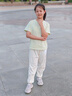 班尼路童裝兒童褲子女童純棉防蚊褲夏季女孩時(shí)尚舒適百搭長(zhǎng)褲寬松束腳褲 淺紫 BNL糖果漸變兔X 150 曬單實(shí)拍圖