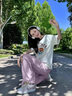 回力沖鋒褲女春秋2025新款休閑時(shí)尚洋氣高級(jí)感傘兵褲紫色多巴胺工裝褲 曬單實(shí)拍圖