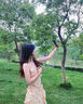 妙奕嘉碎花吊帶連衣裙女裙子夏季2025新款長(cháng)裙純欲顯瘦度假風(fēng)海邊沙灘裙 法式荷葉邊碎花吊帶連衣裙 L 【建議100-115斤】 曬單實(shí)拍圖
