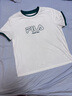 FILA 斐樂官方女裝針織短袖2025秋新款時尚休閑簡約復(fù)古網(wǎng)球純棉T恤女 云菇白-WT XL 175/92A/XL 曬單實拍圖