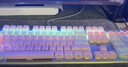 XVX水晶果凍 鍵帽魔浪系列二色成型PC水晶側刻113鍵OEM高度鍵帽 水晶粉【113顆】 曬單實拍圖