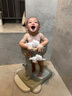iuu寶寶站立洗澡神器嬰兒 小孩洗屁屁輔助器兒童防滑洗澡架洗澡盆 【高/寬度可調(diào)】免安裝-奶油棕 材質(zhì)：高端ABS原料，安全無異味 曬單實(shí)拍圖