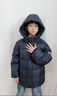 雪中飛兒童羽絨服男女童裝秋冬季新款加厚百搭防寒保暖面包外套 黑色 160 曬單實(shí)拍圖