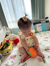 G.DUCKKIDS小黃鴨嬰兒衣服夏季薄款外出服新生女寶寶夏裝純棉吊帶連體衣夏天 愛心杏色-帶帽（碼偏小） 73cm 建議3-6個(gè)月12-16斤 曬單實(shí)拍圖