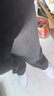 杉努（SHANNU）牛仔褲男春秋季美式做舊松緊腰潮牌寬松直筒百搭長褲 磨白黑 2XL  曬單實拍圖