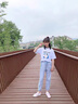 歐穎慕女童短袖夏天套裝新款網(wǎng)紅時尚潮流洋氣韓版女孩夏季t恤中大童薄款13休閑運動12-15歲兩件套 白色 兩件套 xl建議身高160CM左右 曬單實拍圖