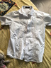 羅蒙女童短袖蕾絲邊白色襯衫校園服飾學(xué)生演出服兒童半袖襯衣 白色150 曬單實(shí)拍圖