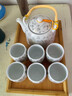 古笙記（GUSHENGJI）配竹托景德鎮(zhèn)陶瓷茶具套裝家用整套提梁壺中式泡茶壺茶杯子帶過(guò)濾 白金蘭藤(主圖款)  7件 7件 曬單實(shí)拍圖