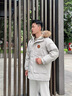 Teenie Weenie Men小熊男裝輕戶外風(fēng)三防可拆卸貉子毛輕盈派克羽絨服 淺卡其色 S 曬單實(shí)拍圖