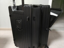 KOSITU 科思途德國新款前開(kāi)口可擴展行李箱女大容量24寸20登機箱拉桿皮箱結實(shí)男 曜石黑【擴展增容+前開(kāi)口+能剎車(chē)減震+雙層防爆拉鏈】 26英寸 托運箱（推薦1人10天左右出行/80%上大學(xué)首選) 曬單實(shí)拍圖