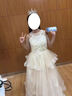 思妙星高端女童晚禮服兒童生日公主裙花童小女孩主持人鋼琴走秀演出服夏 香檳色 110 曬單實(shí)拍圖